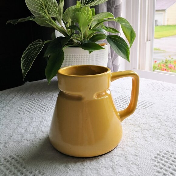 Vintage Pier 1 Yellow Spill-proof Non-slip Commuter Travel Coffee Mug W/lid 12 O - Picture 2 of 5